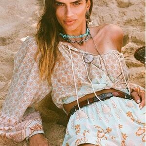 Spell & the gypsy collective Sweet Nothings Blouse Peppermint NWT Organic Cotton